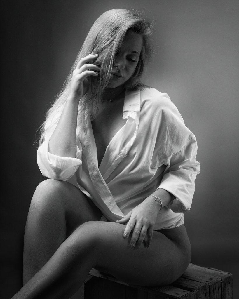 Boudoirportret met warm licht